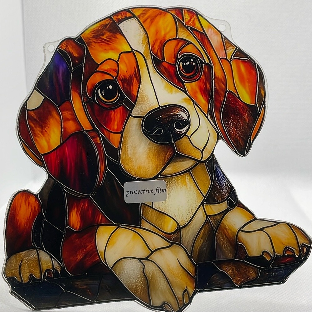 Suncatcher Acrylic Beagle Dog Puppy Hound Home Cabin Decor Gifts 5.5”